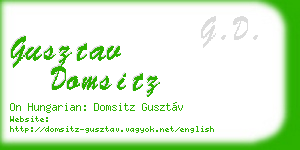gusztav domsitz business card